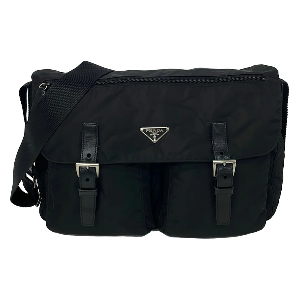 Prada Black Nylon Shoulder Bag #321772P66B